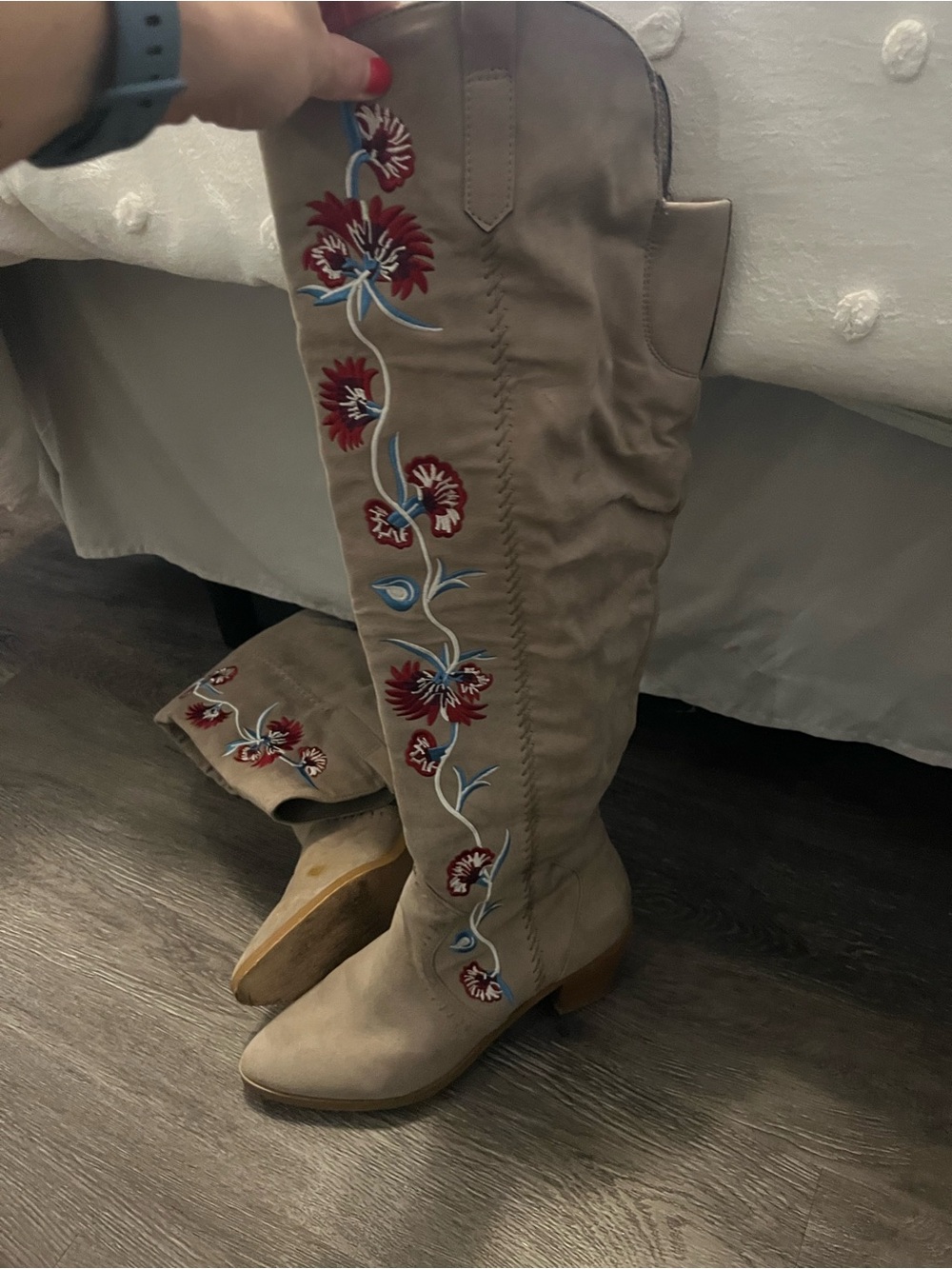 Carlos over the knee embroidered boots - Picture 4 of 7
